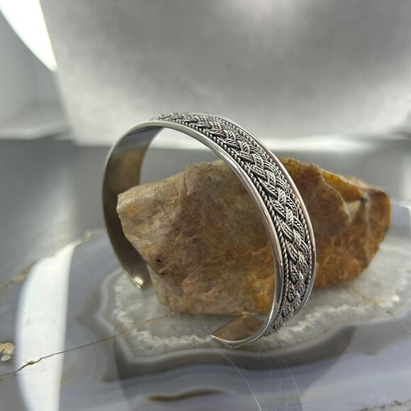 Sterling Silver Flexible & Adjustable Braided Fashion Bracelet For Women main image 4